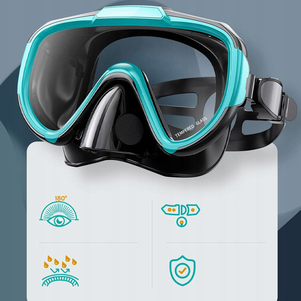 DIVING SET MASK AND SNORKEL GLASSES AND SNORKELING TUBE Packaging status original