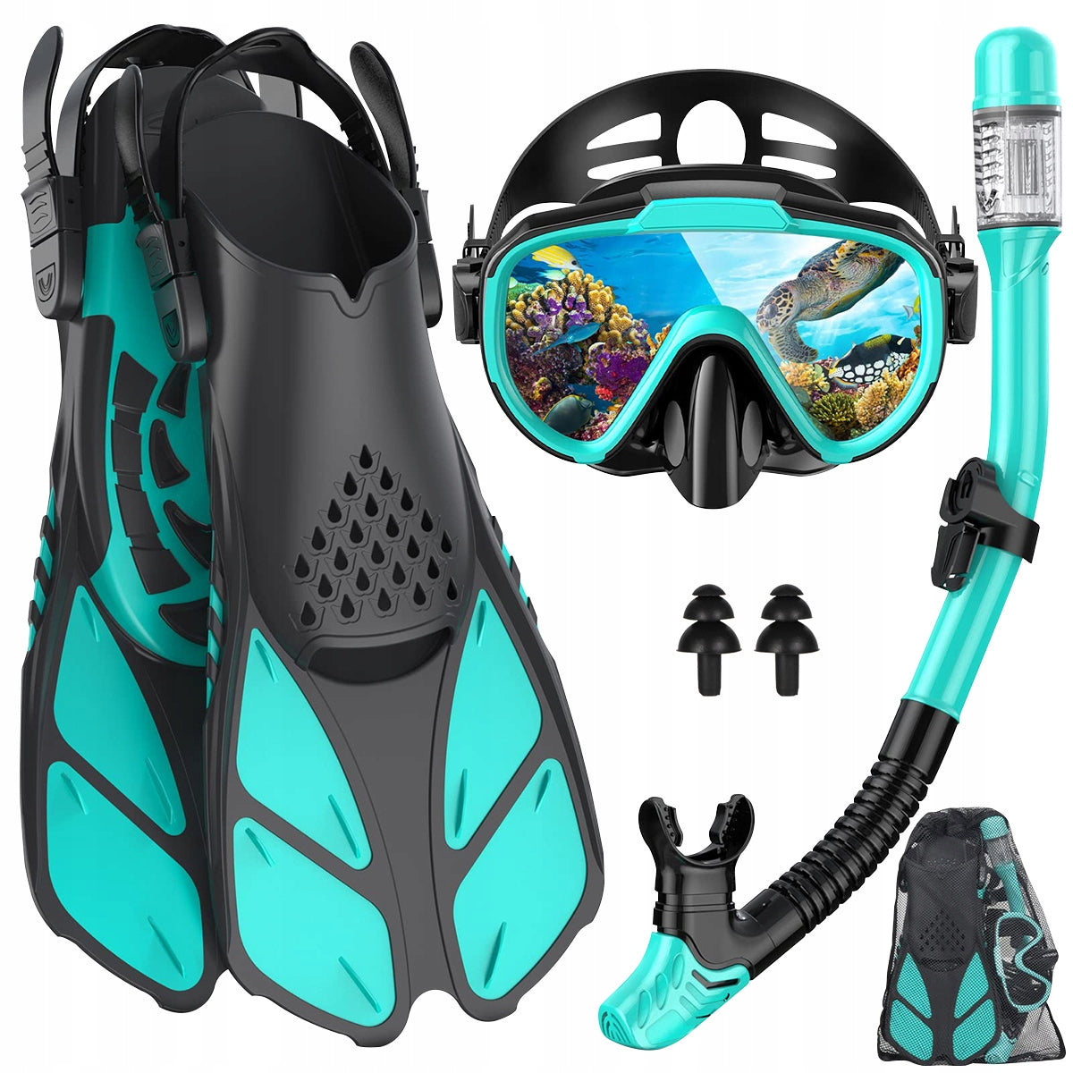 DIVING SET MASK + SNORKEL FOR ADULTS +Fins