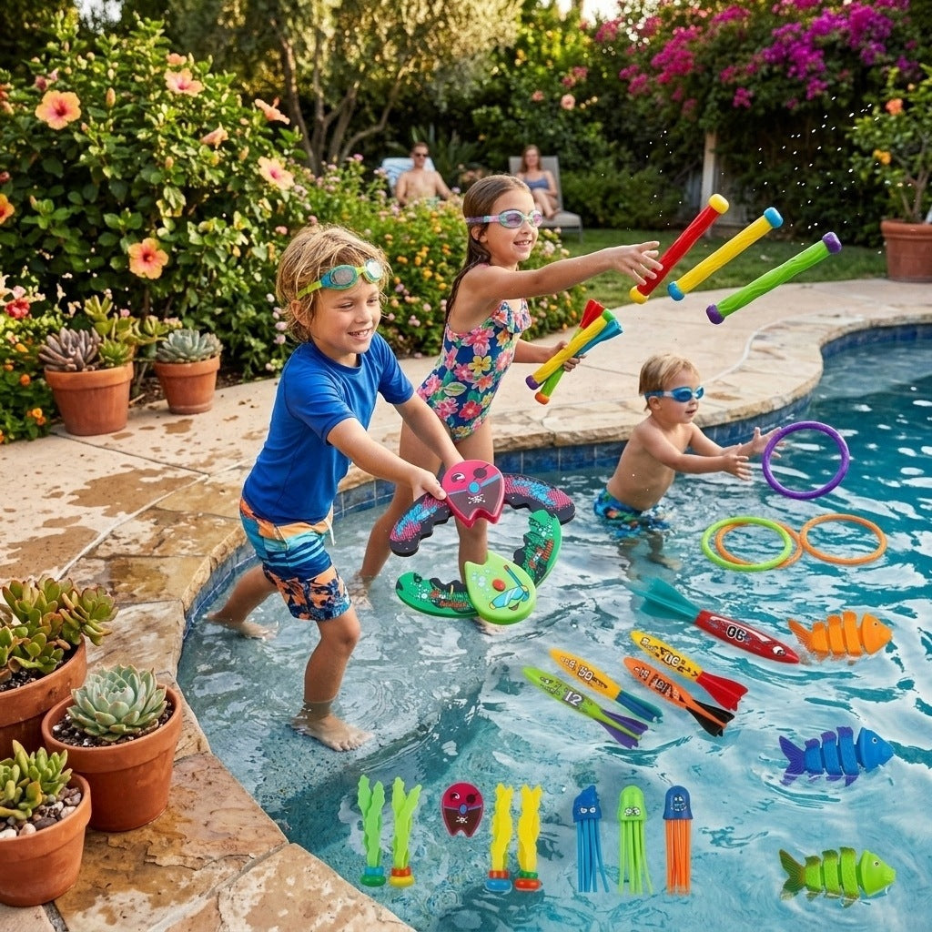 DIVING TOYS FOR CHILDREN TO FISH IN THE POOL SET 22 EL.COIL Manufacturer code C0977