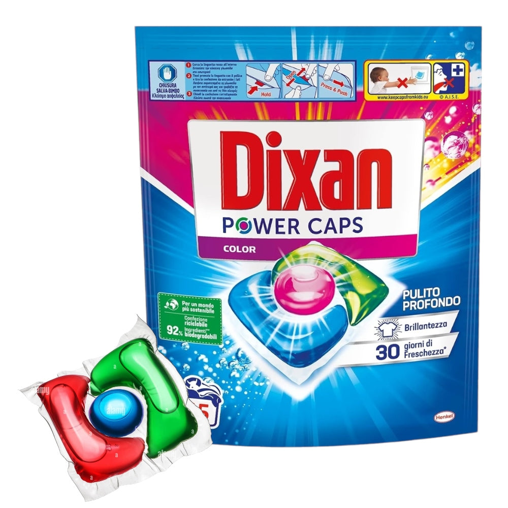 DIXAN COLOR WASHING CAPSULES 3in1 POWER CAPS CONCENTRATED 45 pcs IT