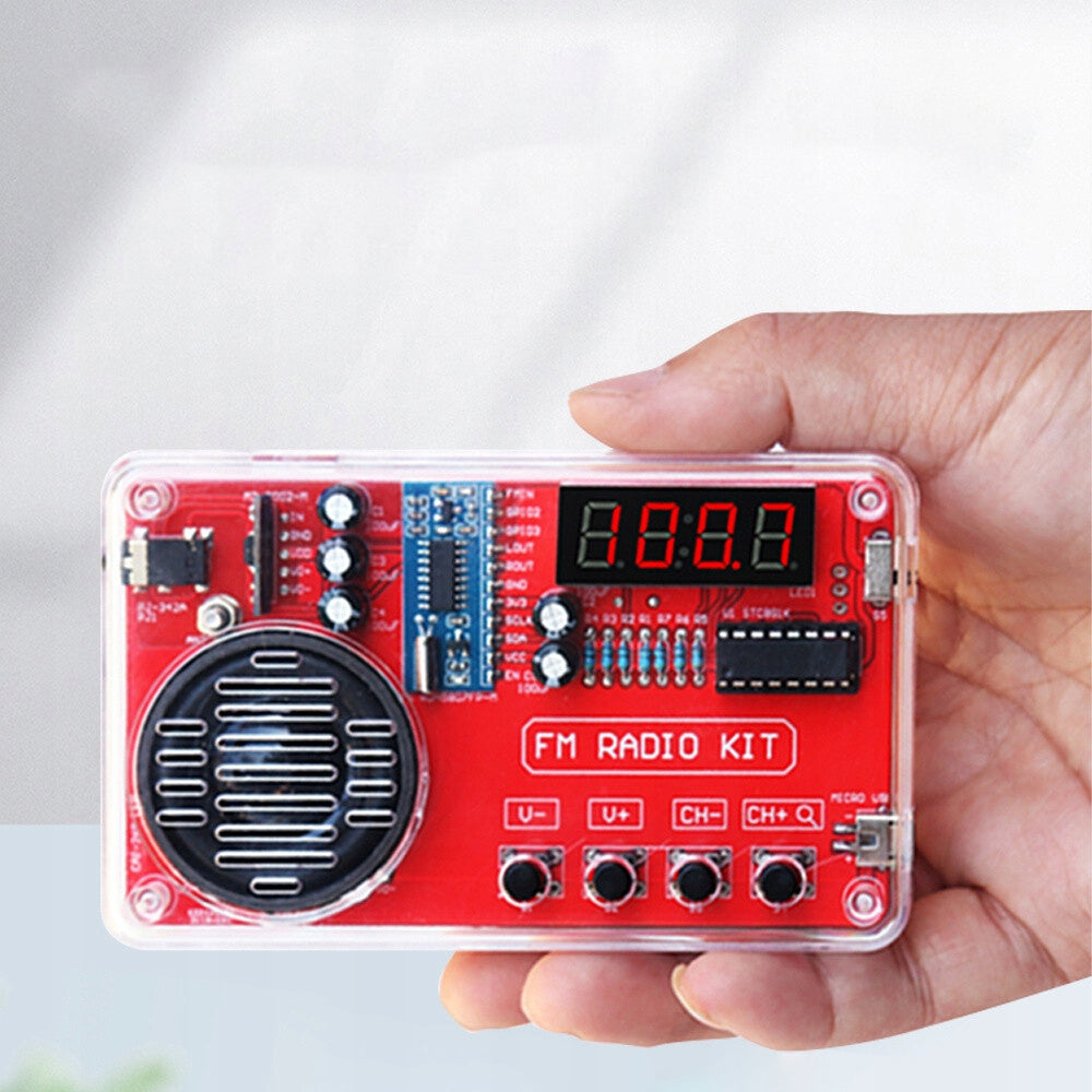 DIY RADIO FM/AM KIT WITH HOUSING AND 3W SPEAKER FOR LEARNING SOLDERING Brand Bedee