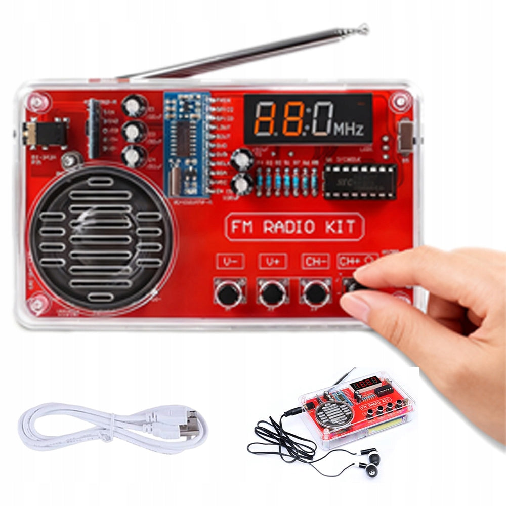 DIY RADIO FM/AM KIT WITH HOUSING AND 3W SPEAKER FOR LEARNING SOLDERING