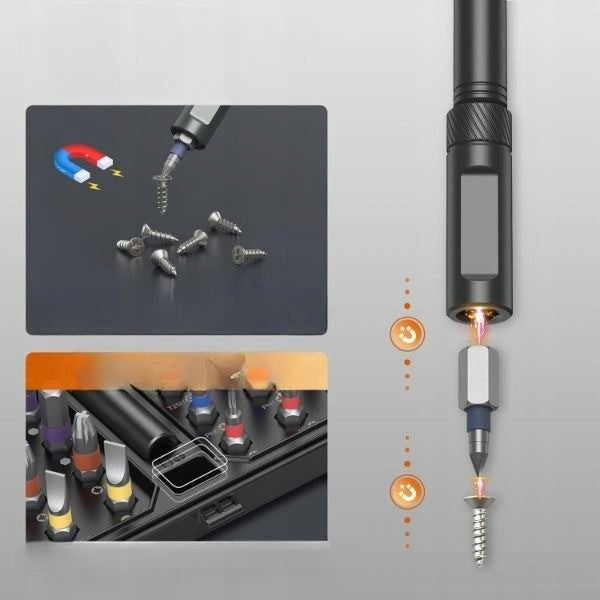 DIY Rattle Screwdriver Kit 34in1 Magnetic Bits Repair Case Packaging status original