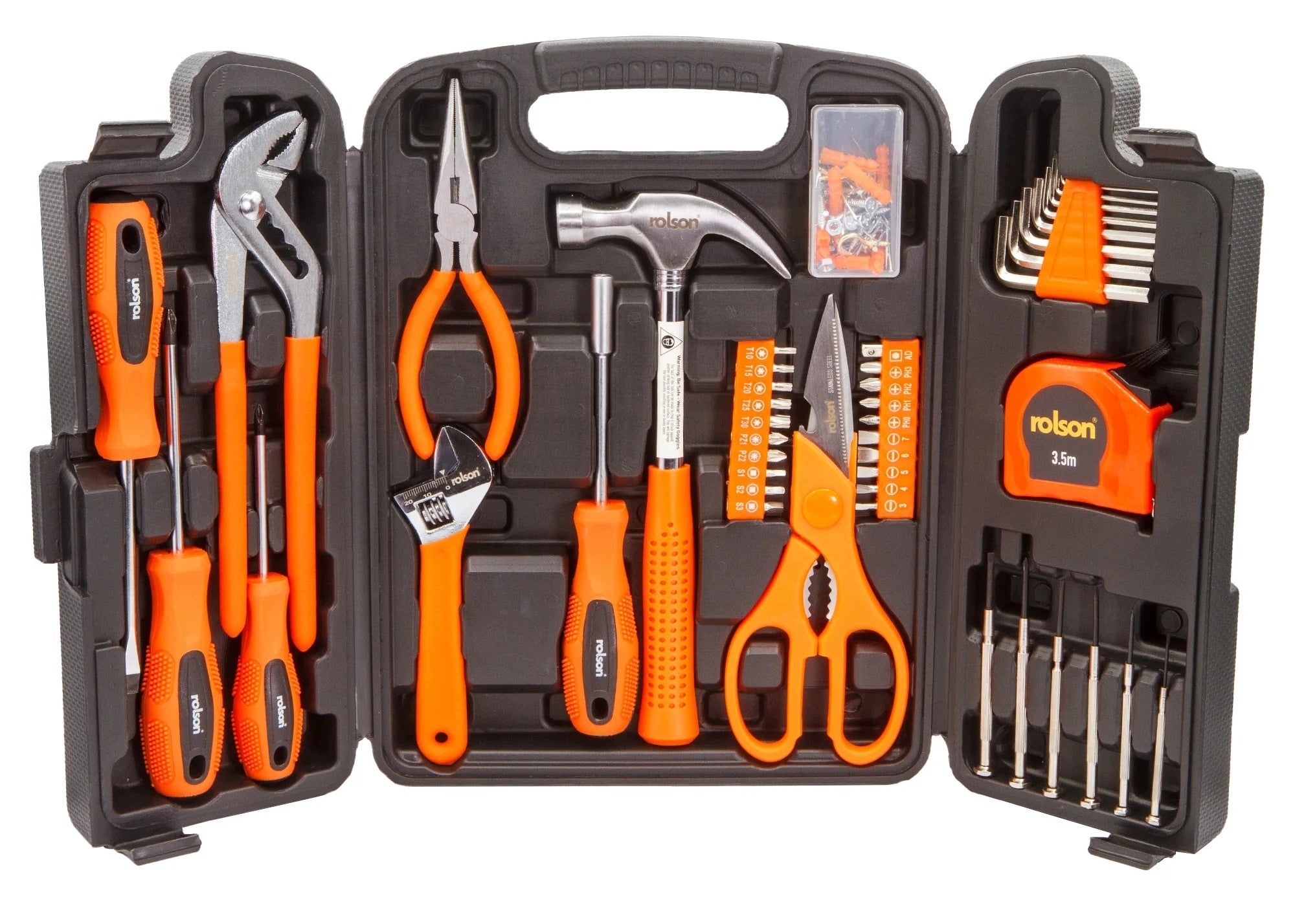 DIY tool kit consisting of 124 elements in a ROLSON case