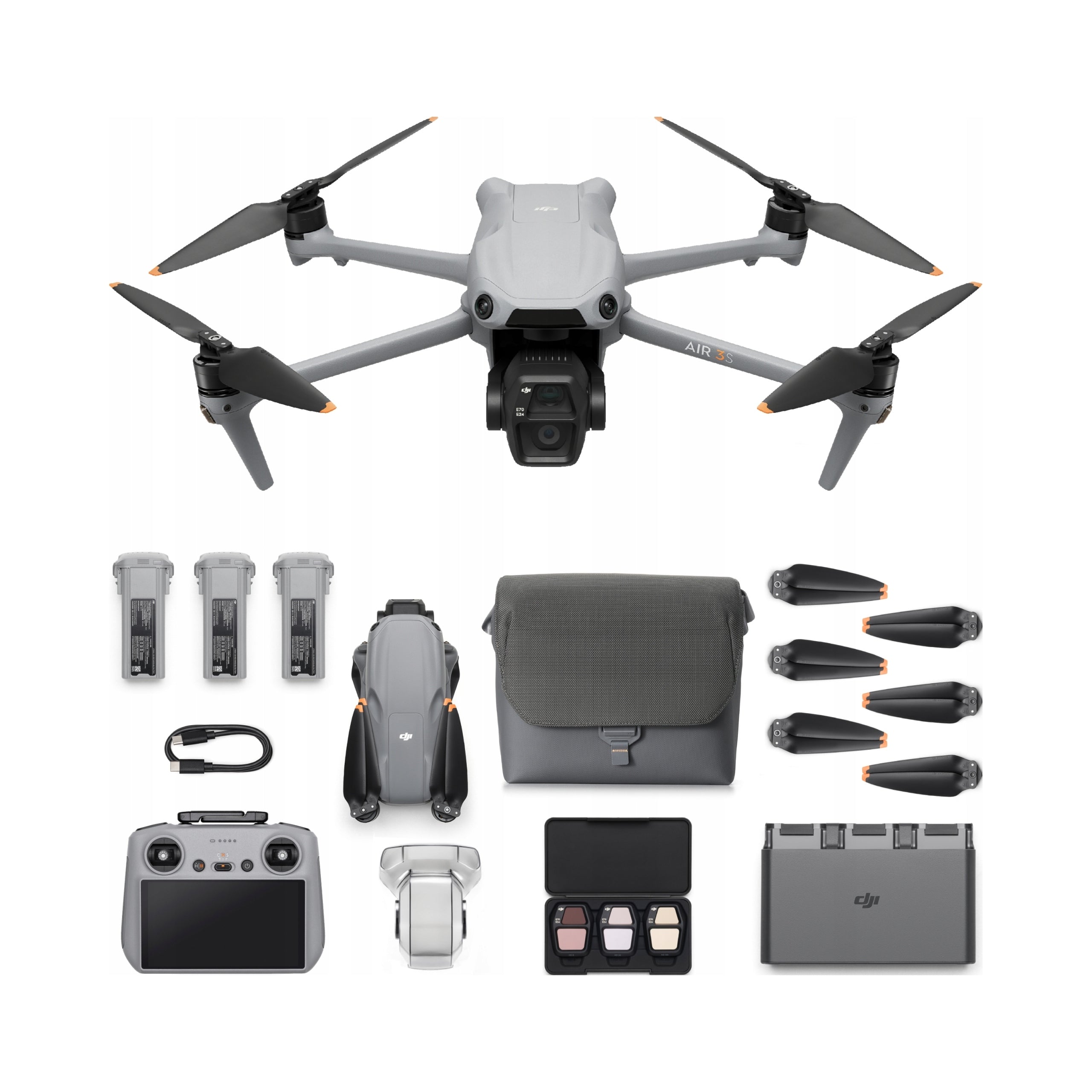 DJI Air 3S Fly More Combo Drone ( DJI RC 2)