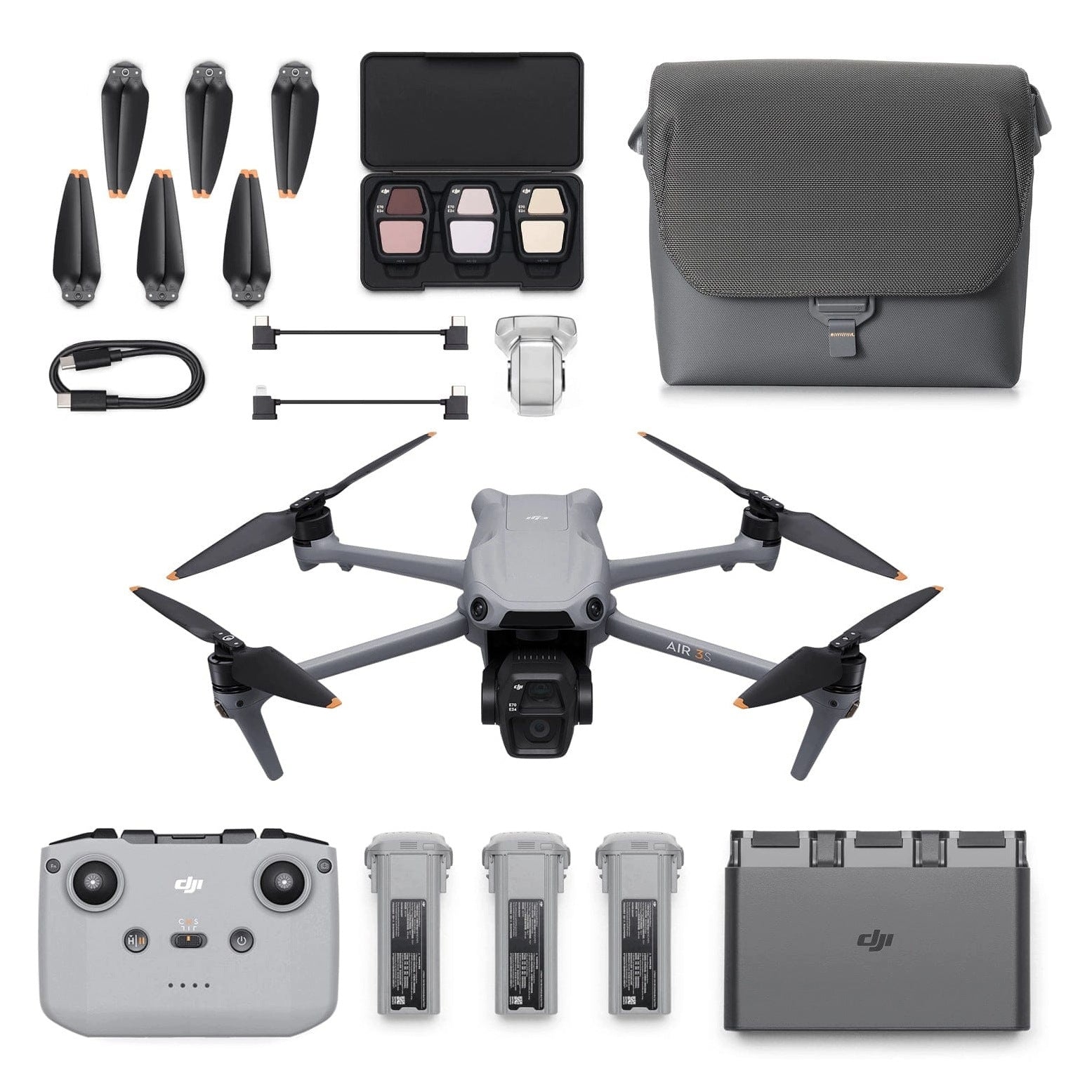 DJI Air 3S Fly More Combo (RC-N3) C1 ActiveTrack 360° RTH 1" CMOS 50MP HDR