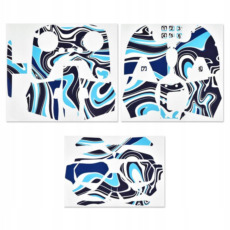 DJI FPV Drone Sticker Set - Colorful Blue Manufacturer code inny