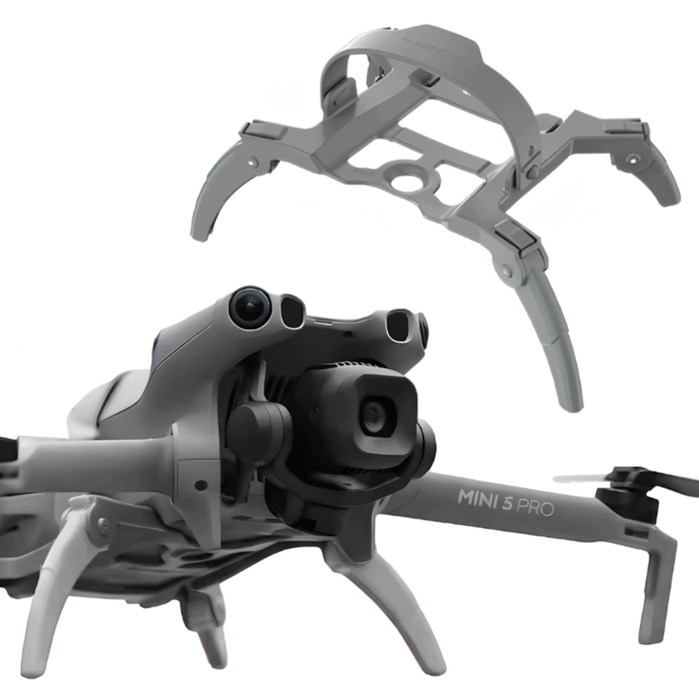 DJI Mini 5 Pro Folding Sled Feet Skid Landing Chassis - Grey