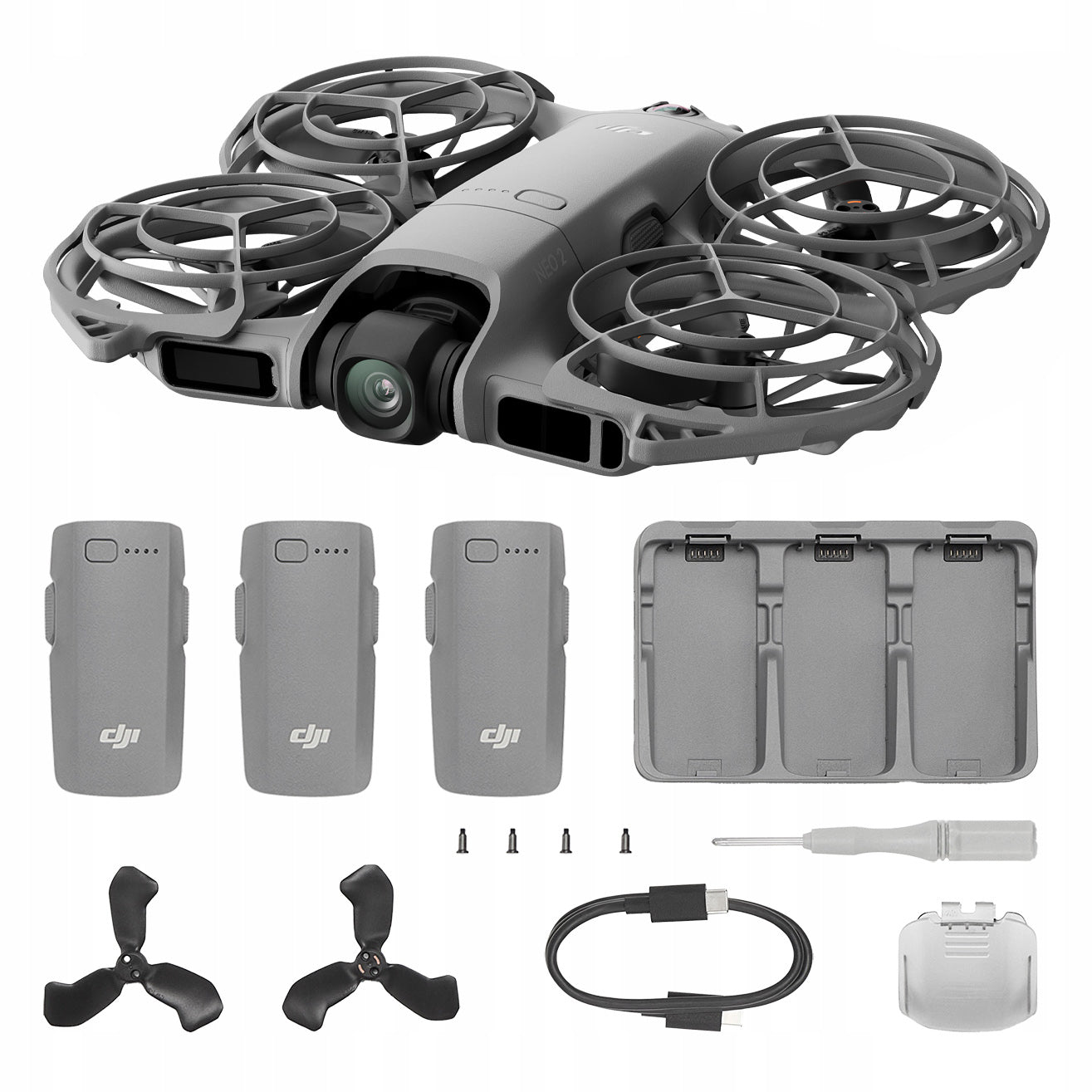 DJI Neo 2 Fly More Combo Drone with 4K Camera 1/2" CMOS Tracking 3 Batteries
