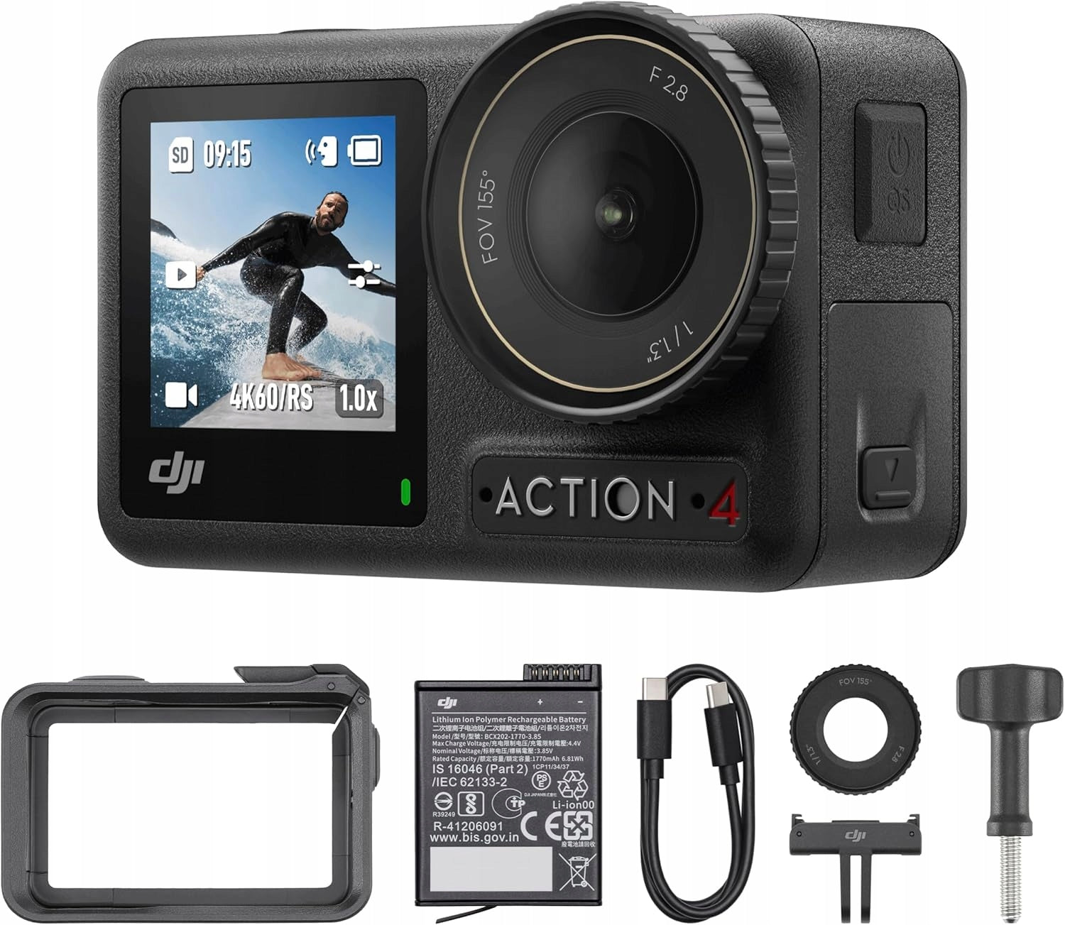 DJI Osmo Action 4 – 4K UHD Sports Camera Stabilization Waterproof