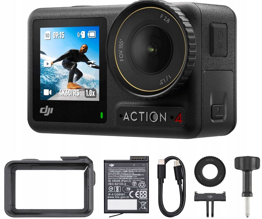 DJI Osmo Action 4 Essential Combo 4K UHD Waterproof Sports Camera