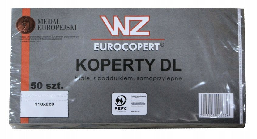 DL envelope - without window - 50pcs.