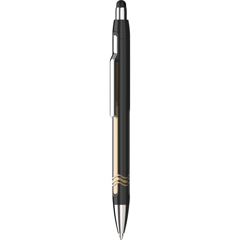 Stift EPSILON Touch schwarz/gold XB blaue Farbe 