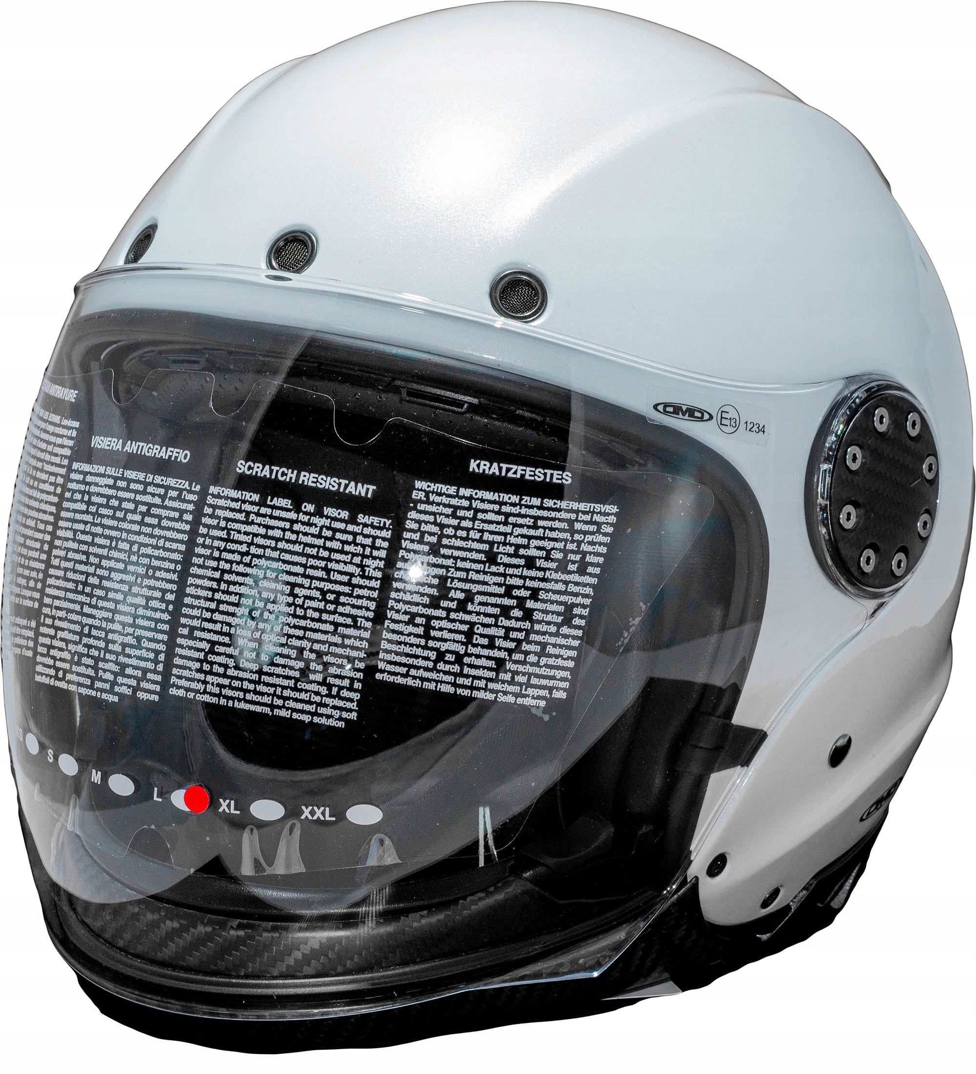 DMD A.S.R Modular Motorcycle Helmet For Chopper Crusier Retractable Jaw Size L