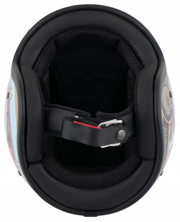 DMD RETRO WOODSTOCK Motorcycle Helmet For Motor Café Racer, Chopper r. L Manufacturer Dmd
