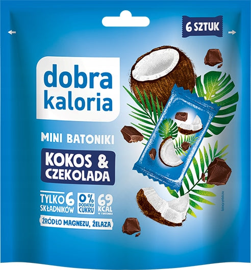 DOBRA KALORIA MINI BARS Coconut & Chocolate 102 g | BARS without SUGAR