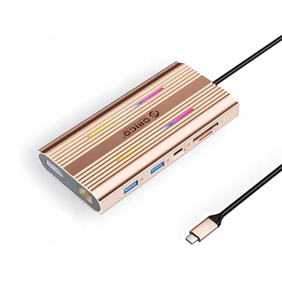 DOCKING STATION 12in1 HUB USB-C RJ45 DisplayPORT HDMI 4K 60Hz PD 100W ORICO Packaging status original