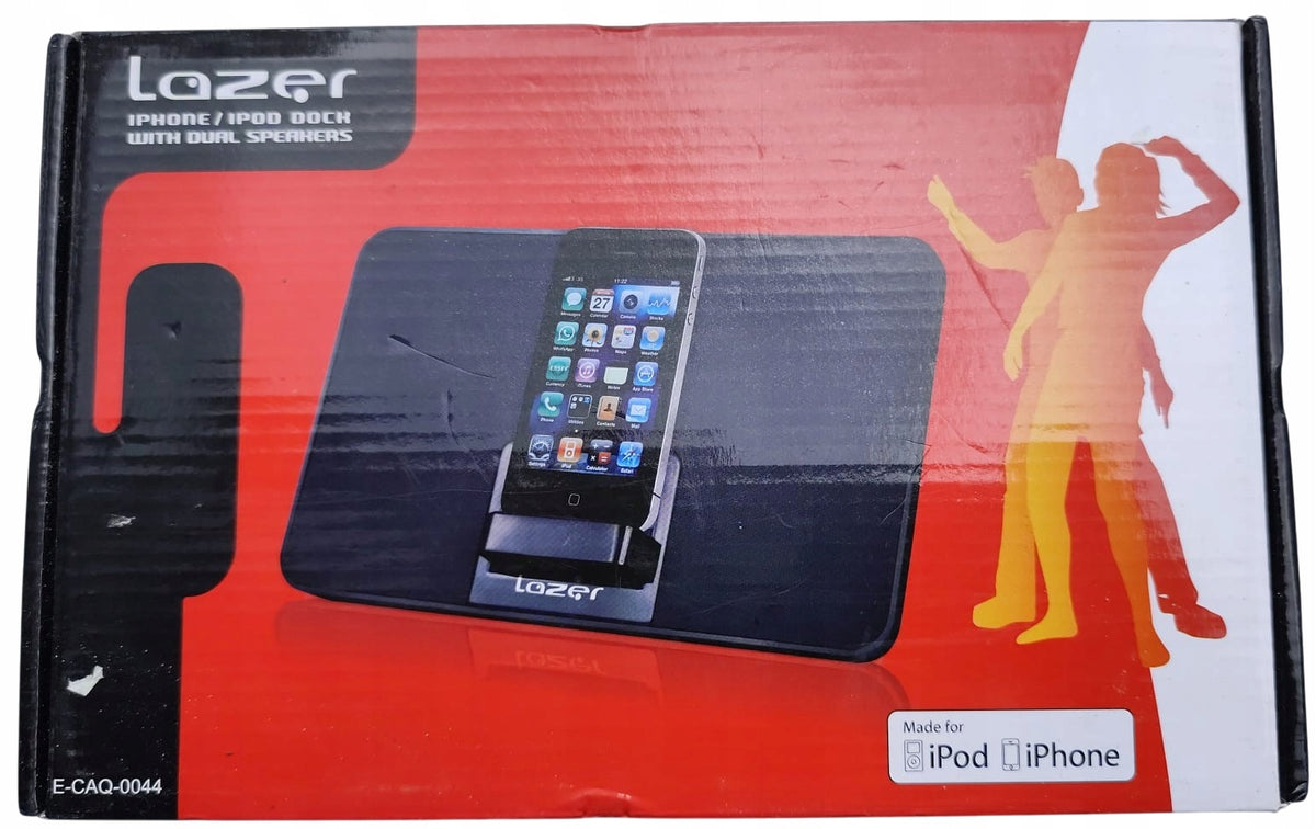 DOCKING STATION PORTABLE IPHONE IPOD 2x2W 5V JACK 3,5 WITH DUAL SPEAKERS
