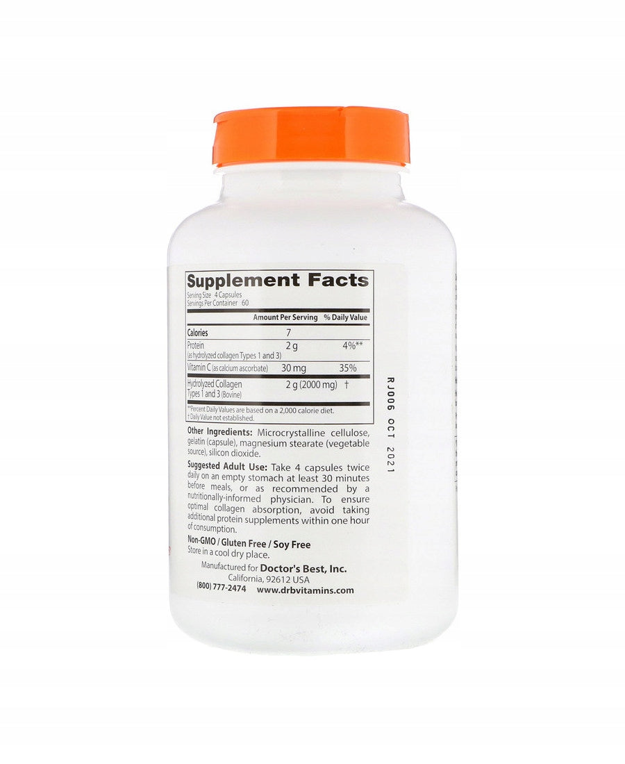 DOCTOR'S BEST Collagen Types I & III (240 Capsules) Expiration date not specified