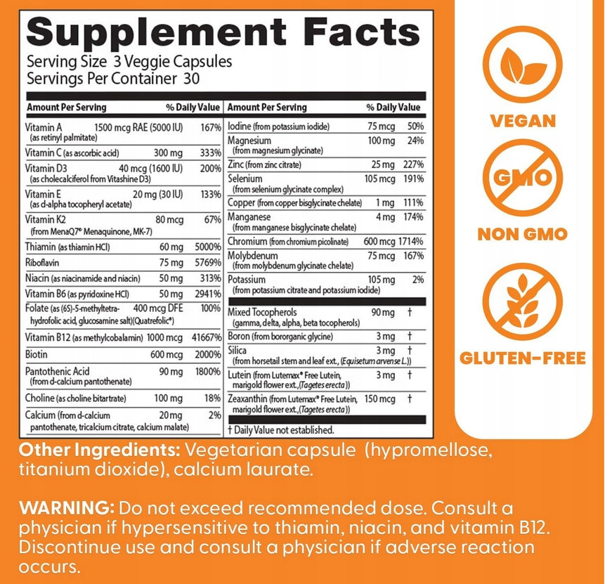 DOCTOR'S BEST MULTI-VITAMIN Mineral Complex 90 Capsules Vitamin Complex Manufacturer code 753950003002