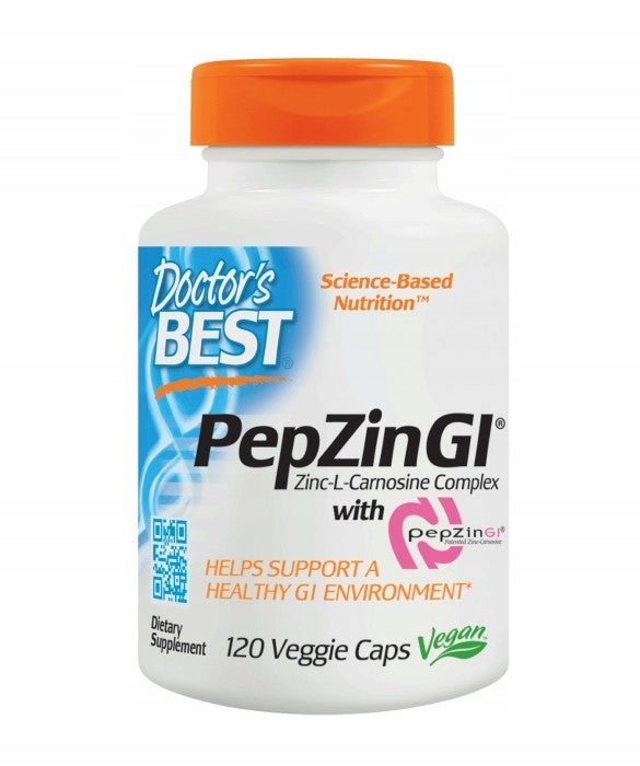 DOCTOR'S BEST PepZin Gl - Zinc + L-Carnosine (120 caps.) Brand Doctor's Best