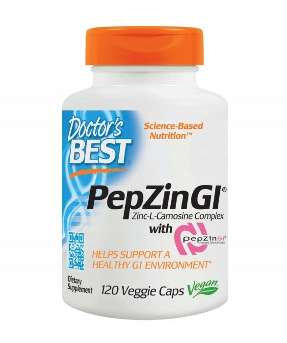 DOCTOR'S BEST PepZin Gl - Zinc + L-Carnosine (120 caps.)