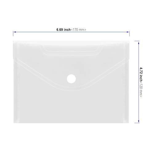 DOCUMENT POCKET A6 TRANSPARENT PVC VELCRO CLOSURE 50 PCS. for home