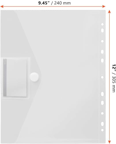 DOCUMENT POCKETS A4 TRANSPARENT BINDER 50 PIECES steel Format A1