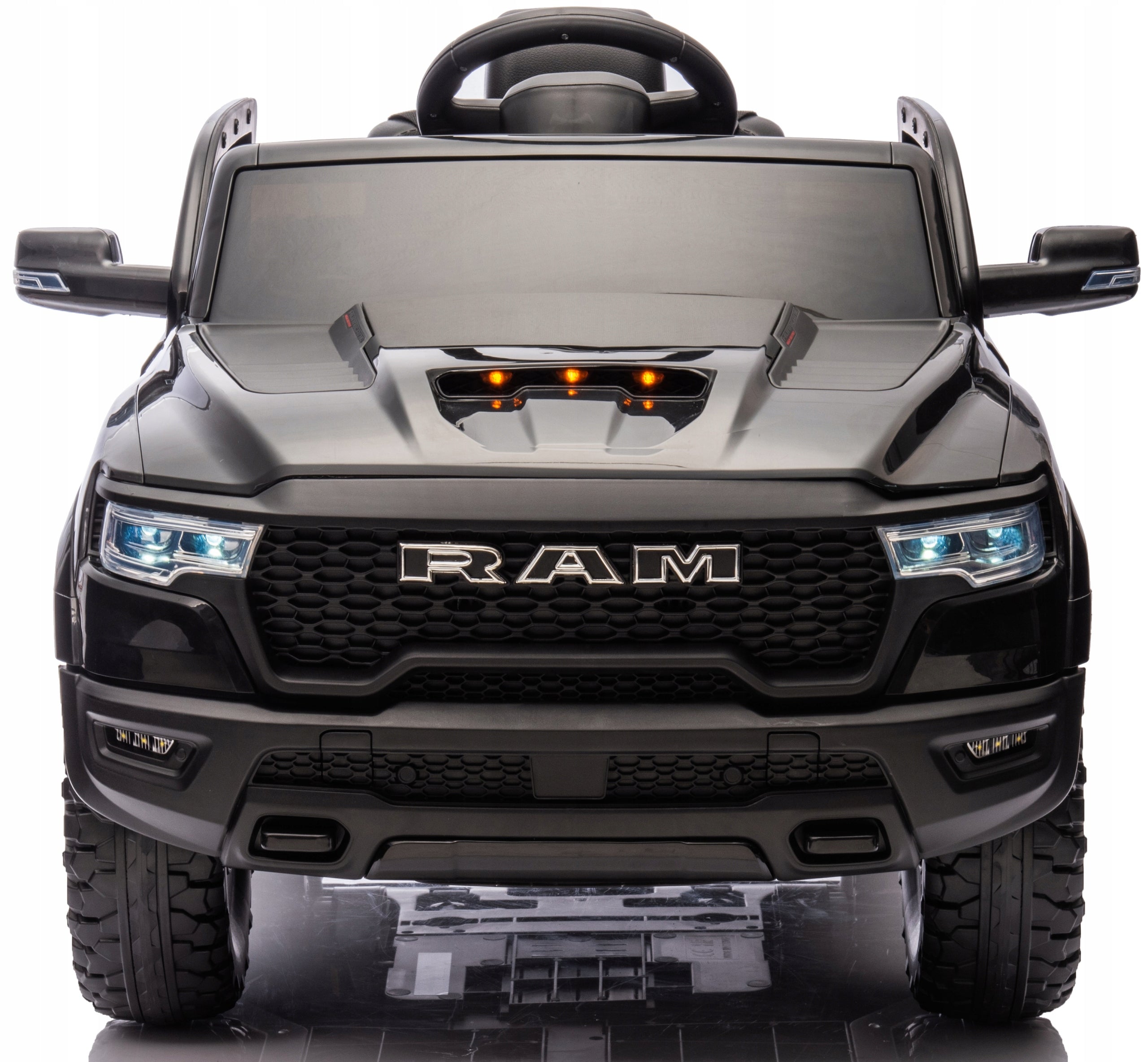 DODGE RAM 1500 Battery Operated Car LEATHER PILOT SOFT WHEELS EVA car 12V Brand Bobo-San
