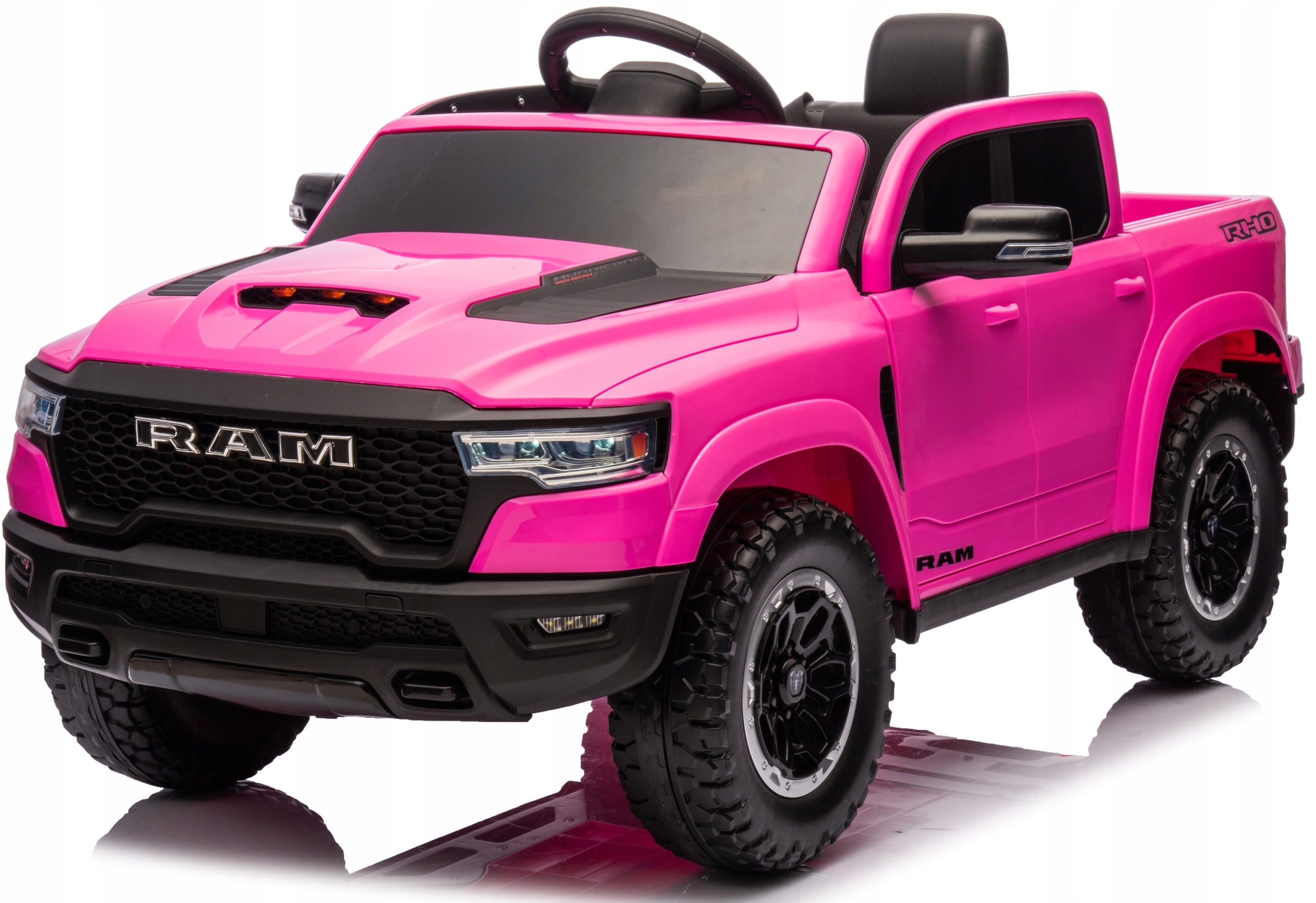 DODGE RAM 1500 Battery Operated Car LEATHER PILOT SOFT WHEELS EVA car 12V Color white black red pink