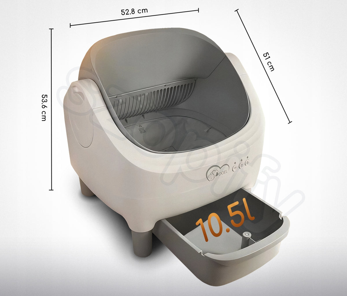DOEL SELF-CLEANING LITTER BOX OPEN AUTOMATIC SMART WIFI APP Packaging status original