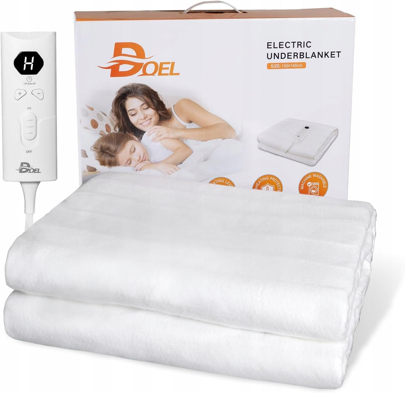 DOEL Single heating blanket 150 x 75 cm, grey