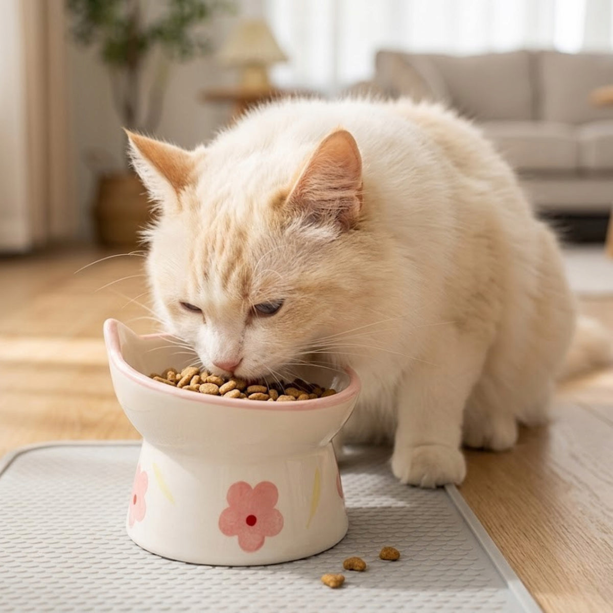 DOG AND CAT BOWL ERGONOMIC NON-SLIP CERAMIC PINK 9,5CM Packaging status original
