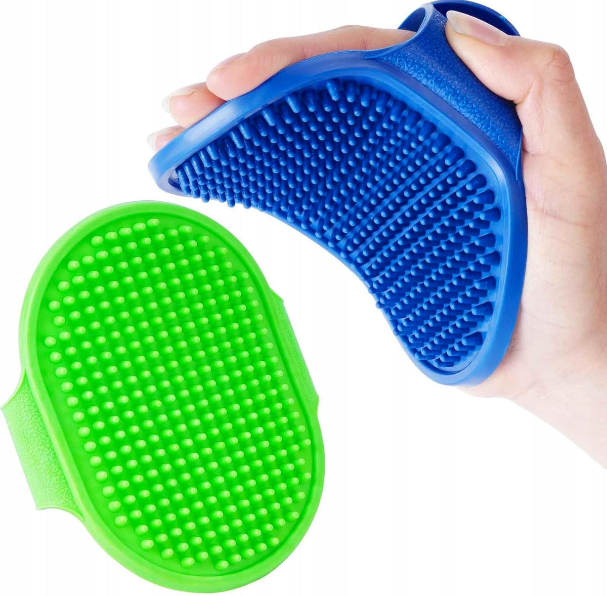 DOG BATH SILICONE BRUSH SET WITH ADJUSTABLE HANDLE