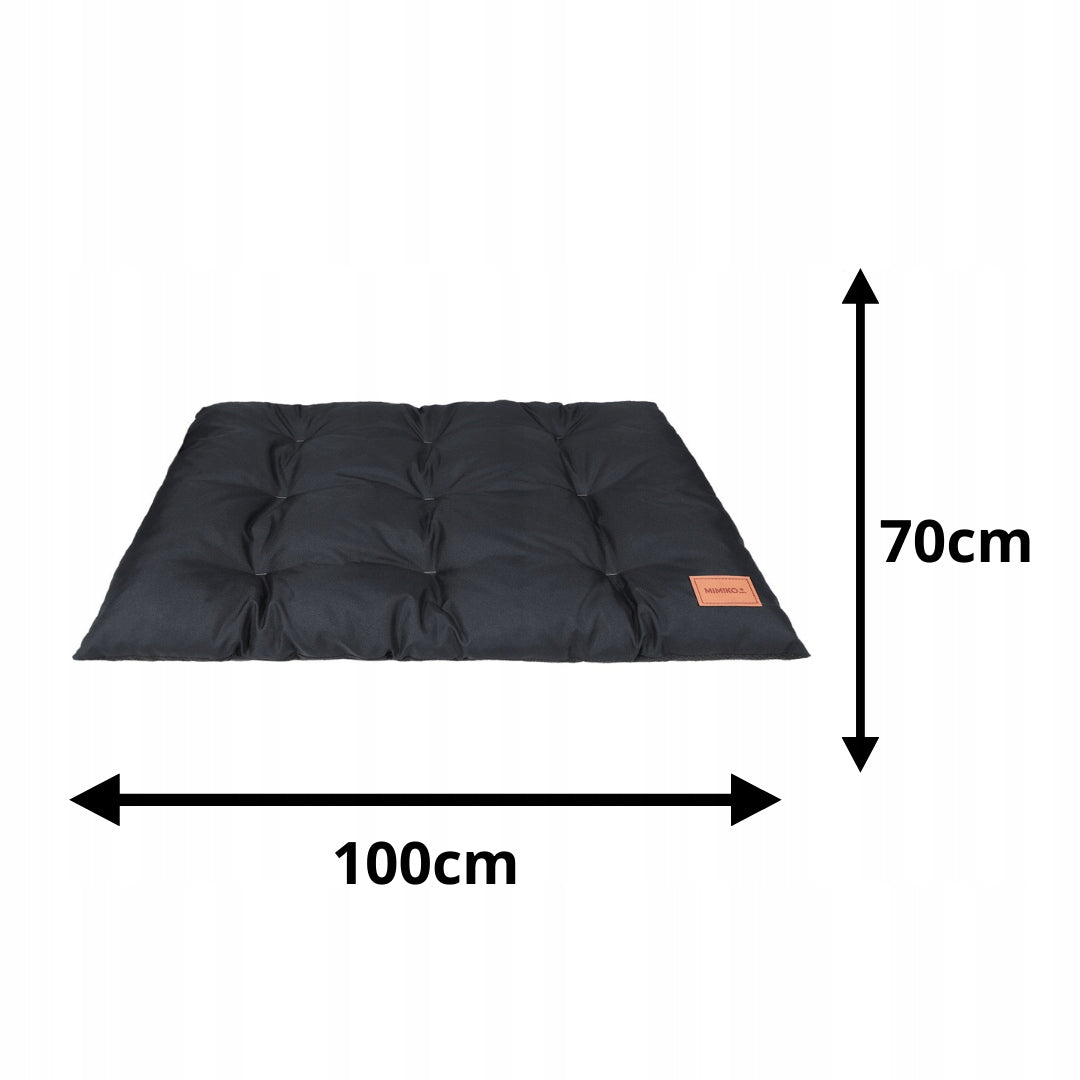 DOG BED WATERPROOF CUSHION 100 X 70cm MIMIKO PETS XL BLACK Manufacturer code MP1365