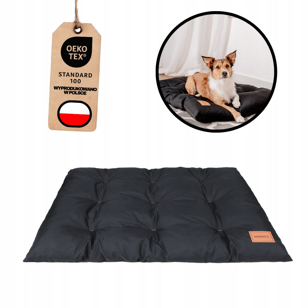 DOG BED WATERPROOF CUSHION 100 X 70cm MIMIKO PETS XL BLACK