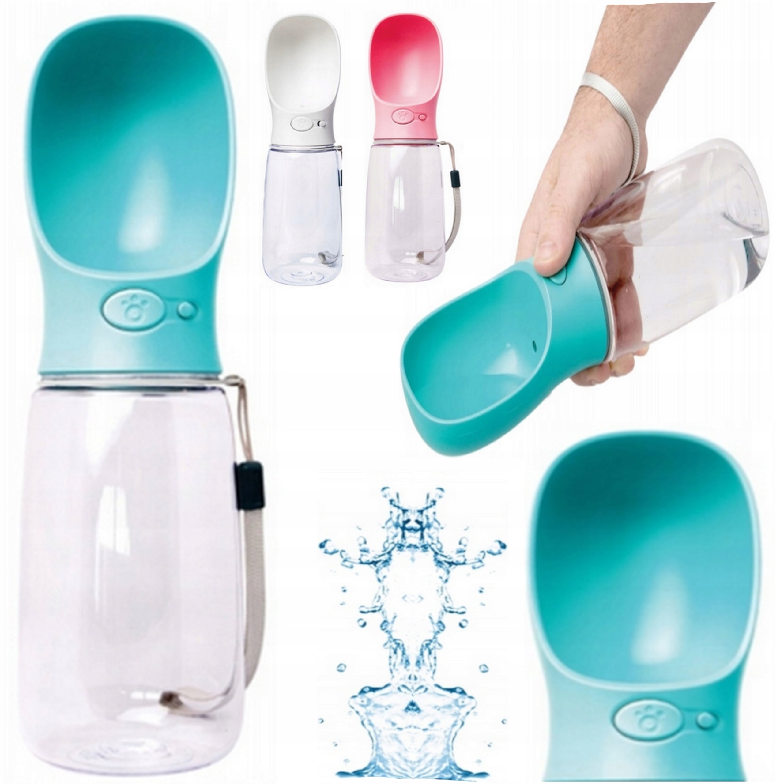 DOG BOTTLE TOURIST DRINKER BOWL PORTABLE WATER WALK WATER BOTTLE 550ML Capacity 550 l