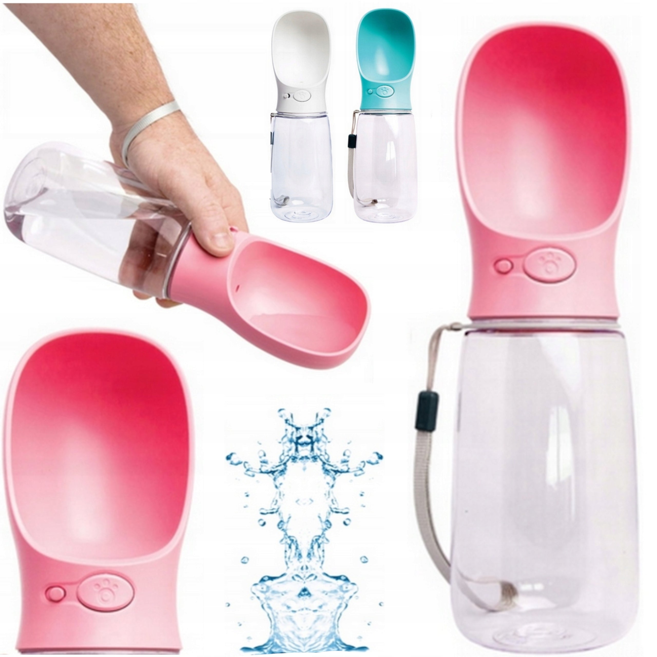 DOG BOTTLE TOURIST DRINKER BOWL PORTABLE WATER WALK WATER BOTTLE 550ML Trade name BUTELKA TURYSTYCZNA DLA PSA POIDŁO MISKA NA WODĘ PRZENOŚNA BIDON 550ml
