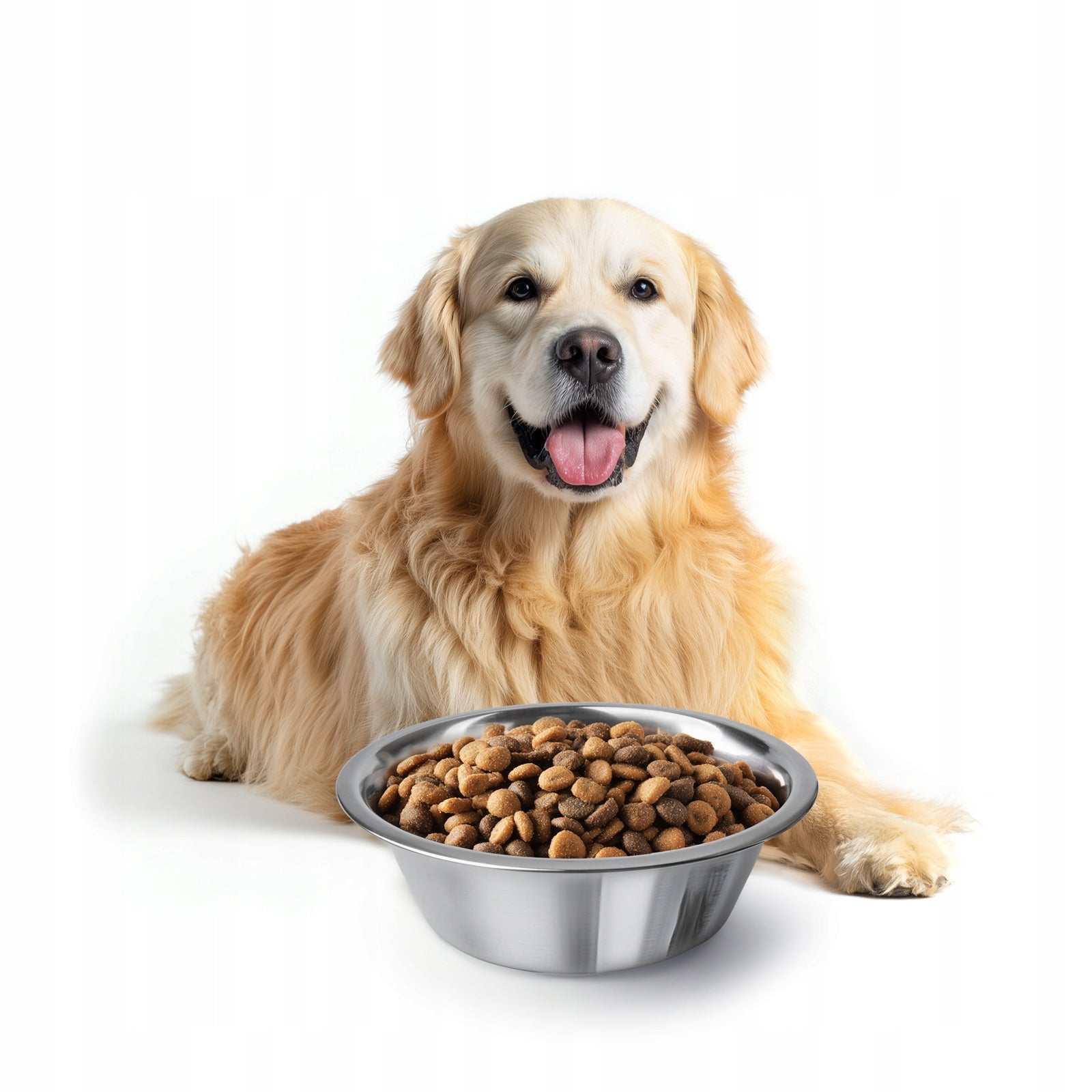 DOG BOWL 2,8l METAL BOWL SILVER STAINLESS STEEL FOR WATER FOOD Brand Hocky