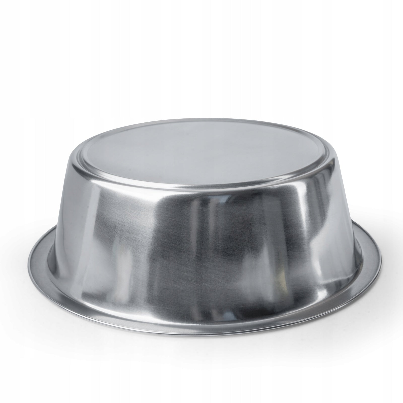 DOG BOWL 2,8l METAL BOWL SILVER STAINLESS STEEL FOR WATER FOOD Capacity 2.8 l