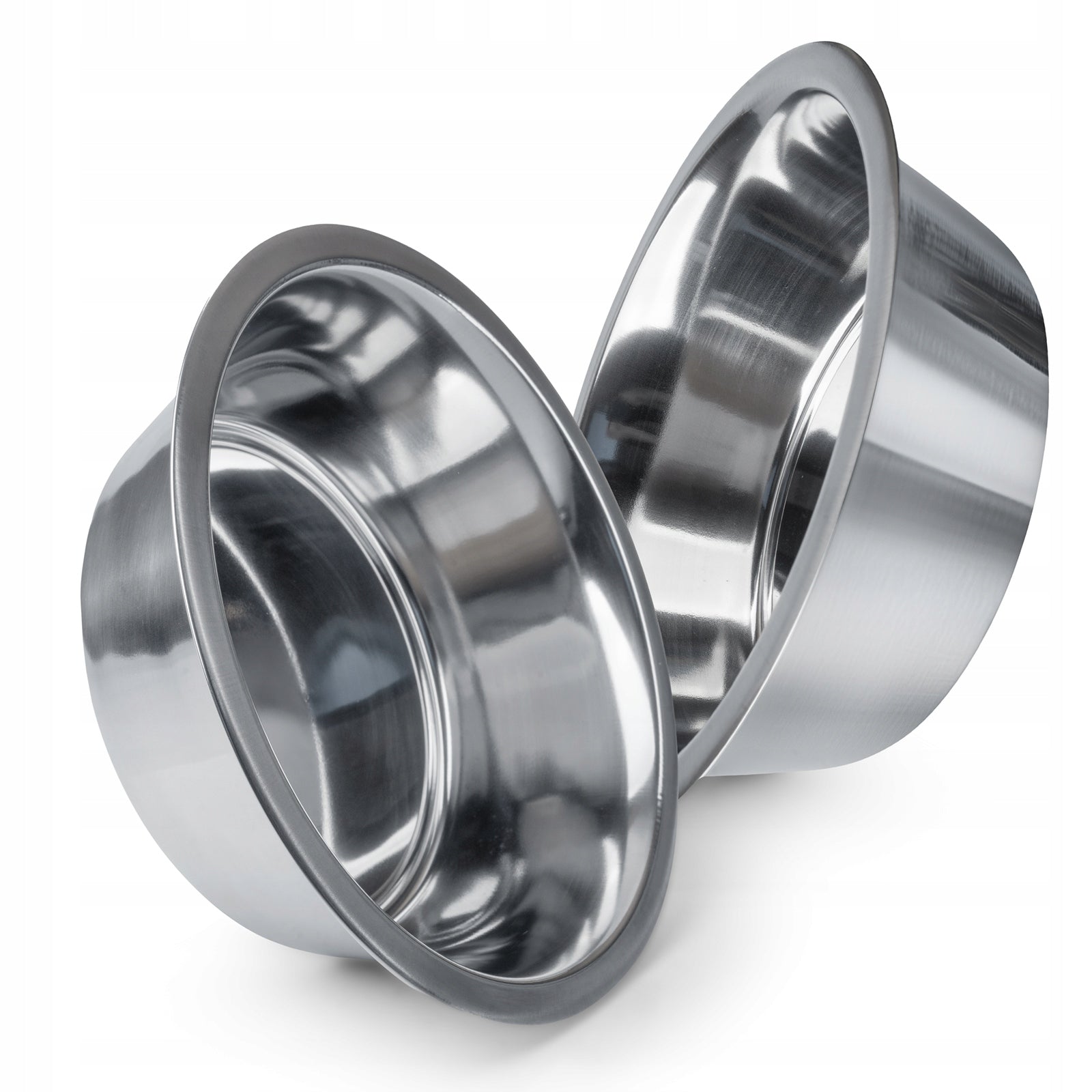 DOG BOWL 2,8l METAL BOWL SILVER STAINLESS STEEL FOR WATER FOOD Color silver