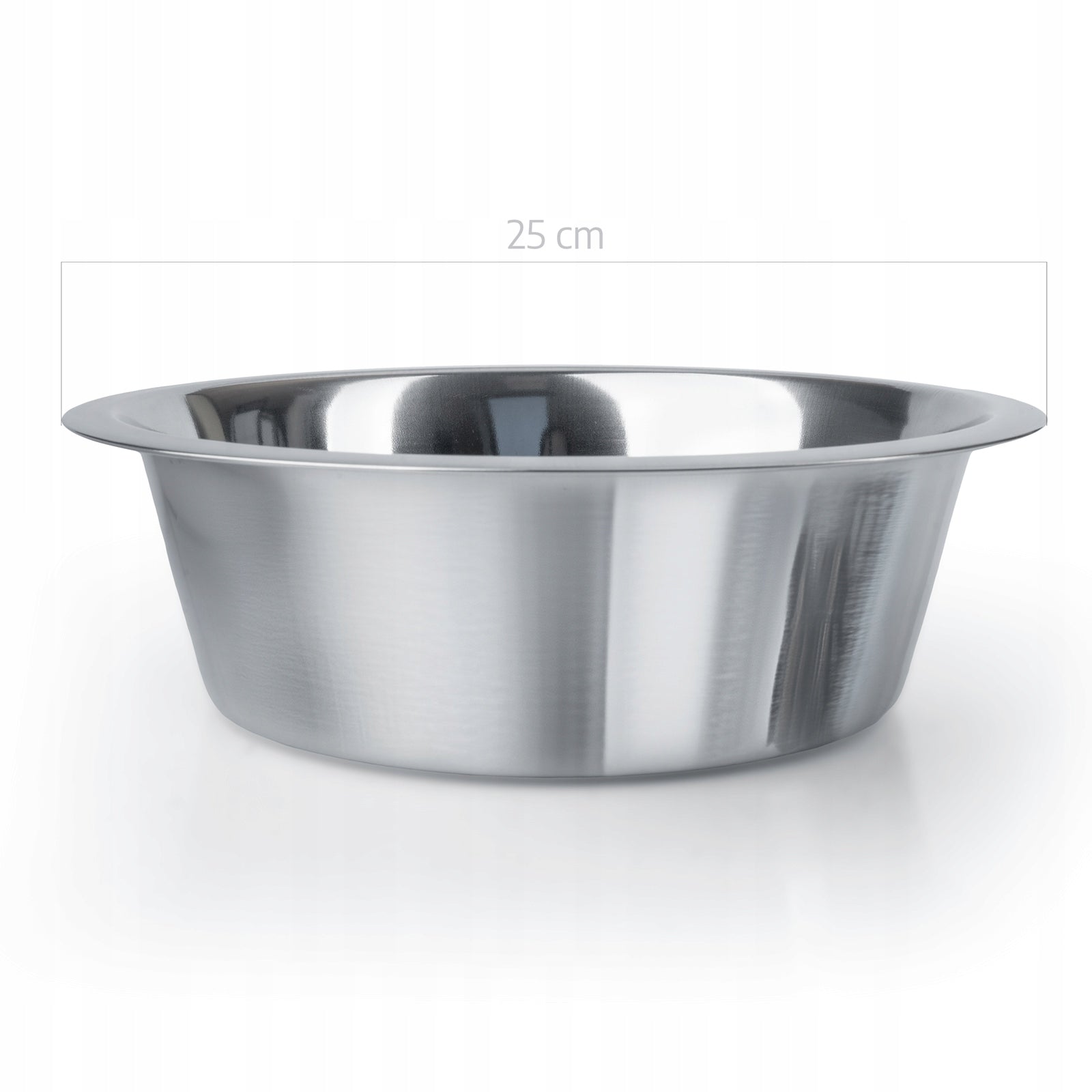 DOG BOWL 2,8l METAL BOWL SILVER STAINLESS STEEL FOR WATER FOOD Manufacturer code HMZ-0005