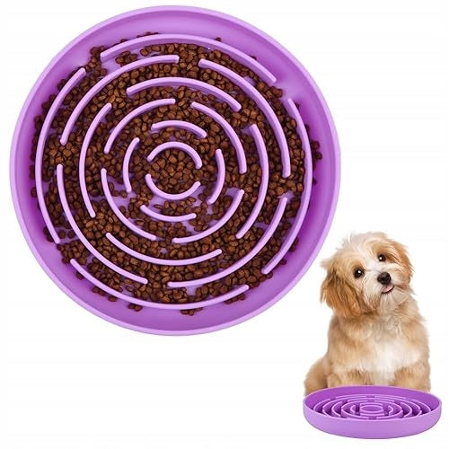 DOG BOWL SLOW FOOD SILICONE LABYRINTH AGAINST CHOKING