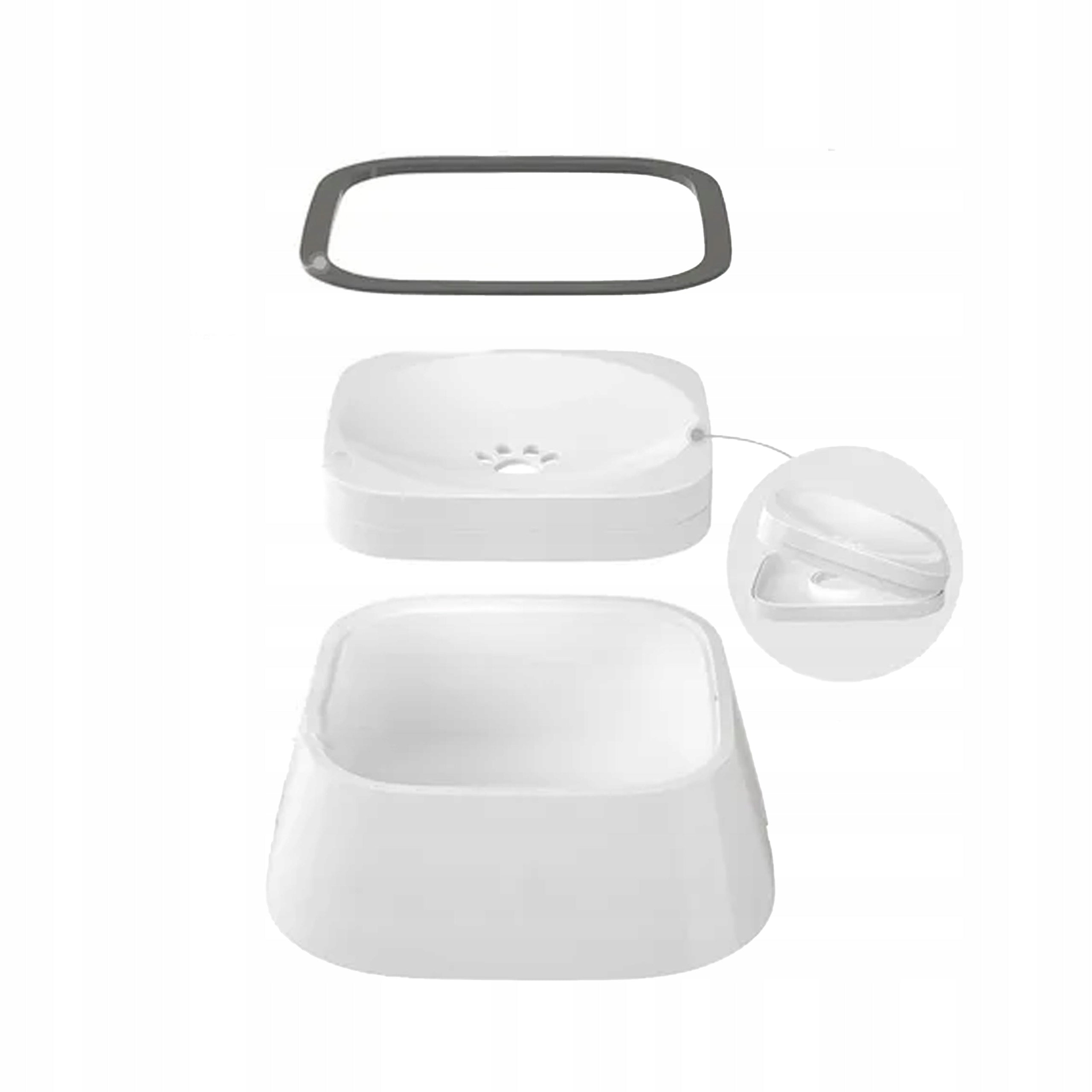 DOG BOWL SPLASH-FREE CAT WATER SPLASH 1,5L LARGE 1500ml Material made from a synthetic material