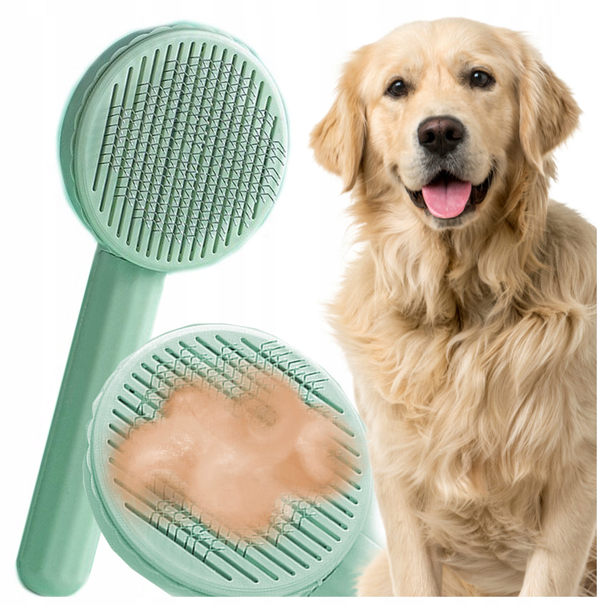 DOG BRUSH CAT LONG-HAIRED Hair Self-Cleaning Comb