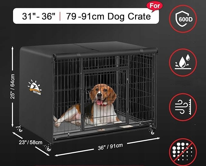 DOG CAGE COVER WATERPROOF UNIVERSAL 91CM COVER FOR CAR Manufacturer code POKROWIEC NA KLATKĘ DLA PSA WODOODPORNY