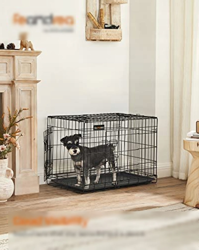 DOG CAGE FOLDING METAL 2 DOORS WITH LITTER BOX 77,5X48,5X55,5 Brand no brand