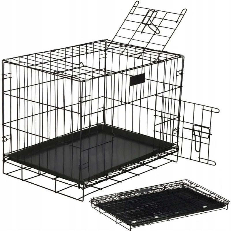 DOG CAGE KENNEL METAL PLAYPEN PET TRANSPORTER 60CM NUXIE