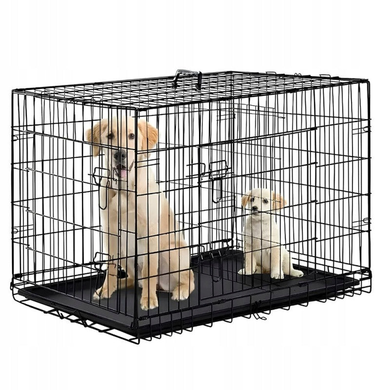 DOG CAGE KENNEL METAL PLAYPEN PET TRANSPORTER 90CM NUXIE Packaging status original