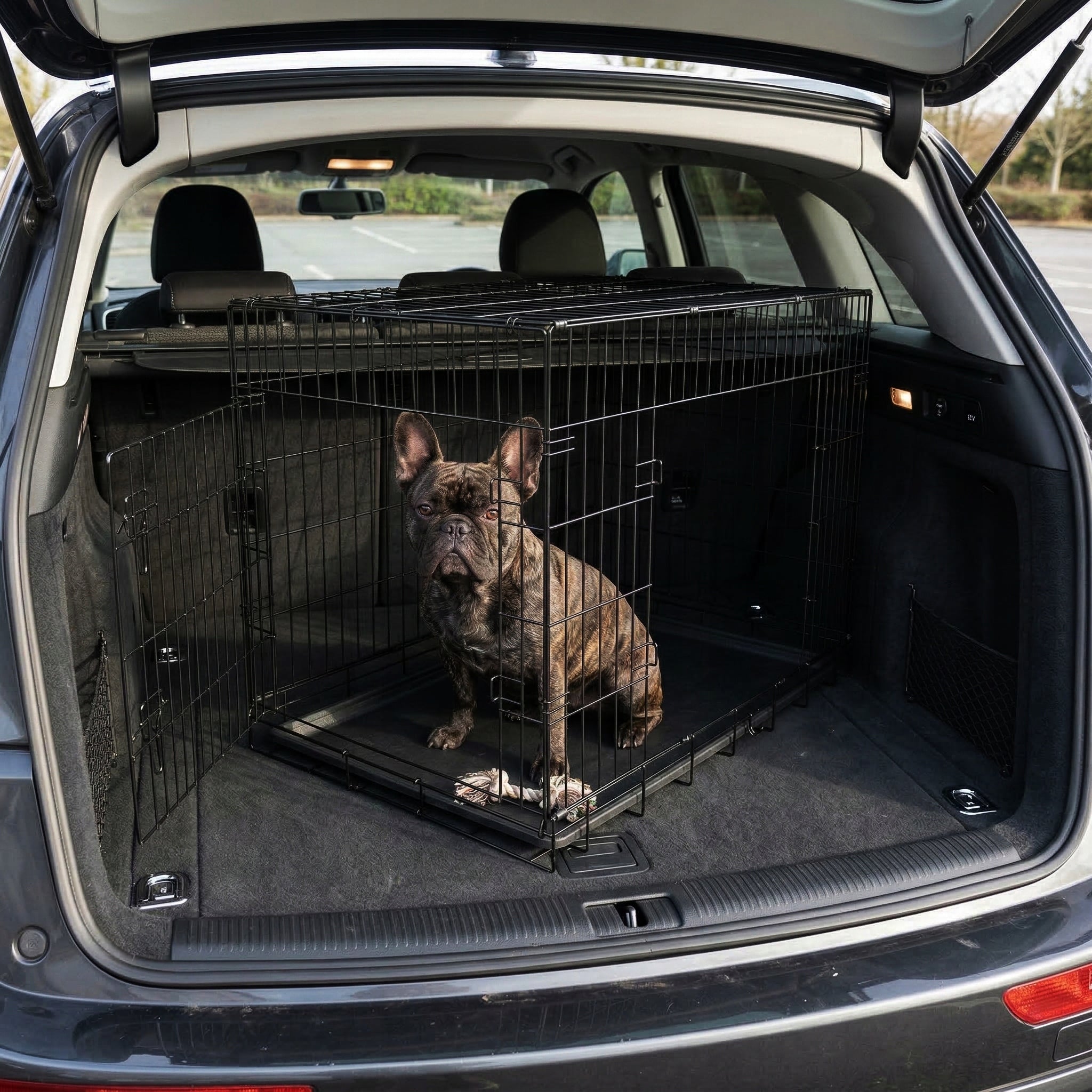 DOG CAGE METAL KENNEL DOG ANIMAL TRANSPORTER FOLDING L Kind cage